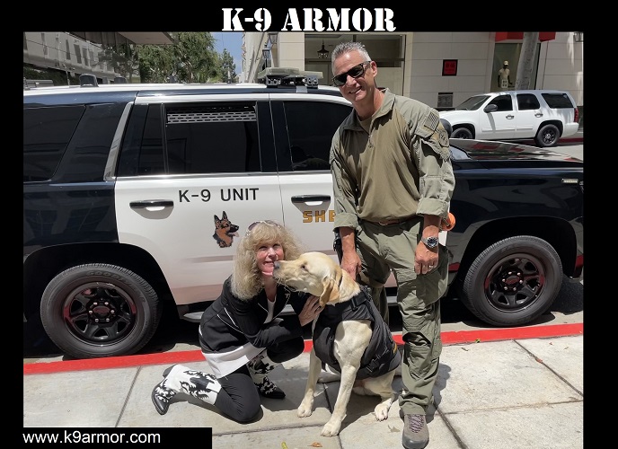 LA Sheriff K9 Bomb Squad K9 Bear and Deputy Mayberry received their vest