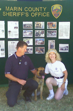 Officer Mike Page and Rico, Petaluma PD and Suzanne, K-9 Armor