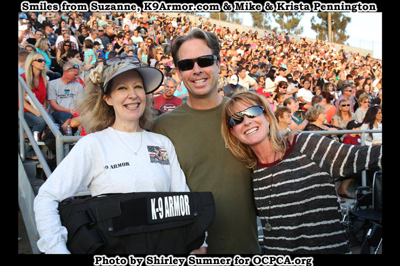 Smiles from Suzanne Saunders, K9Armor.com and Mike and Krista Pennington who donated for over 10 vests