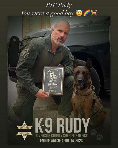 RIP RSO K9 Rudy End of Watch 04-14-2023 Donate to protect  Owney for Deputy Day